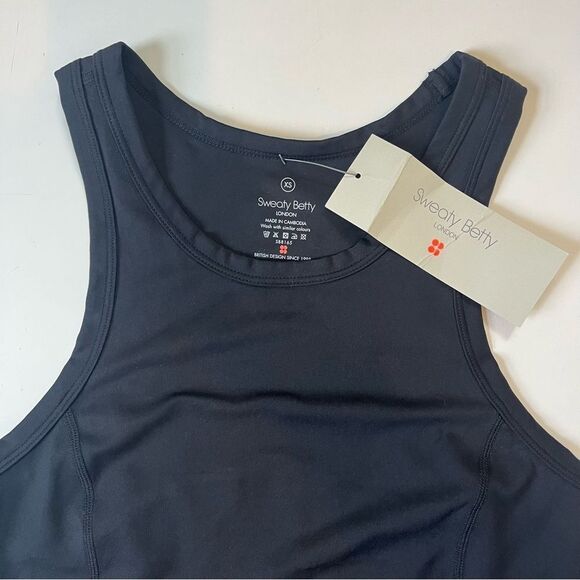 Sweaty Betty NWT *BLACK* All Day Racerback Tank XS - Picture 3 of 8